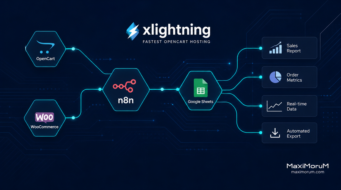 n8n + Google Sheets automation workflow for e-commerce sales reporting — MaxiMoruM