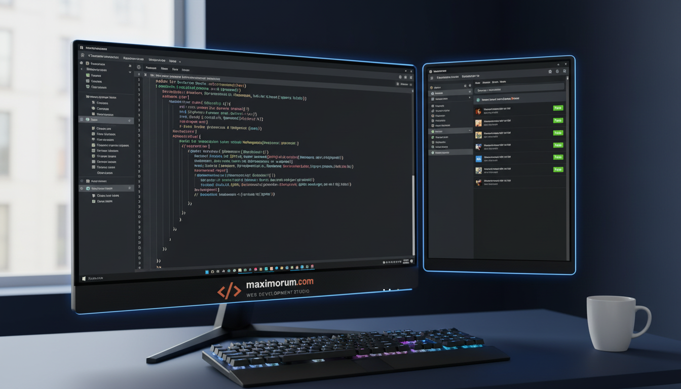 Laravel code for LiqPay payment gateway integration on a monitor in a professional office