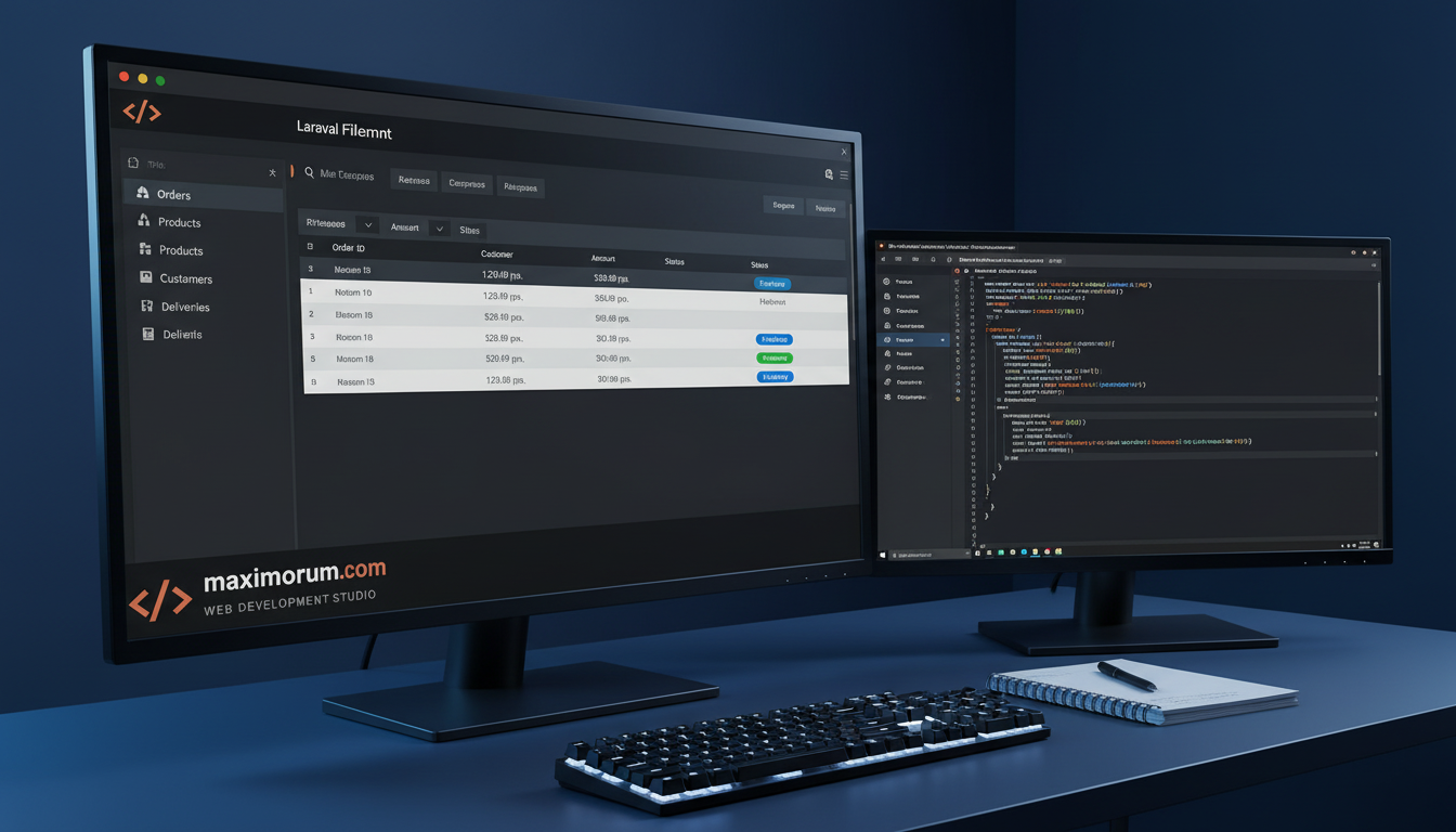 Laravel Filament адмін-панель з таблицею замовлень та інтеграцією Ukrainian payment API