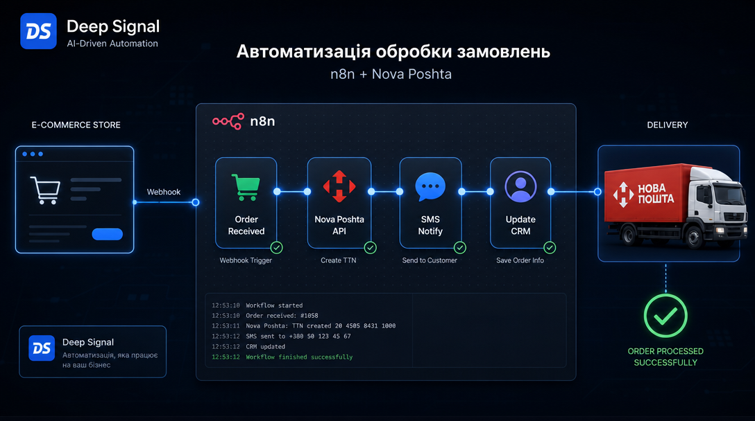 Як автоматизувати обробку замовлень через n8n + Nova Poshta