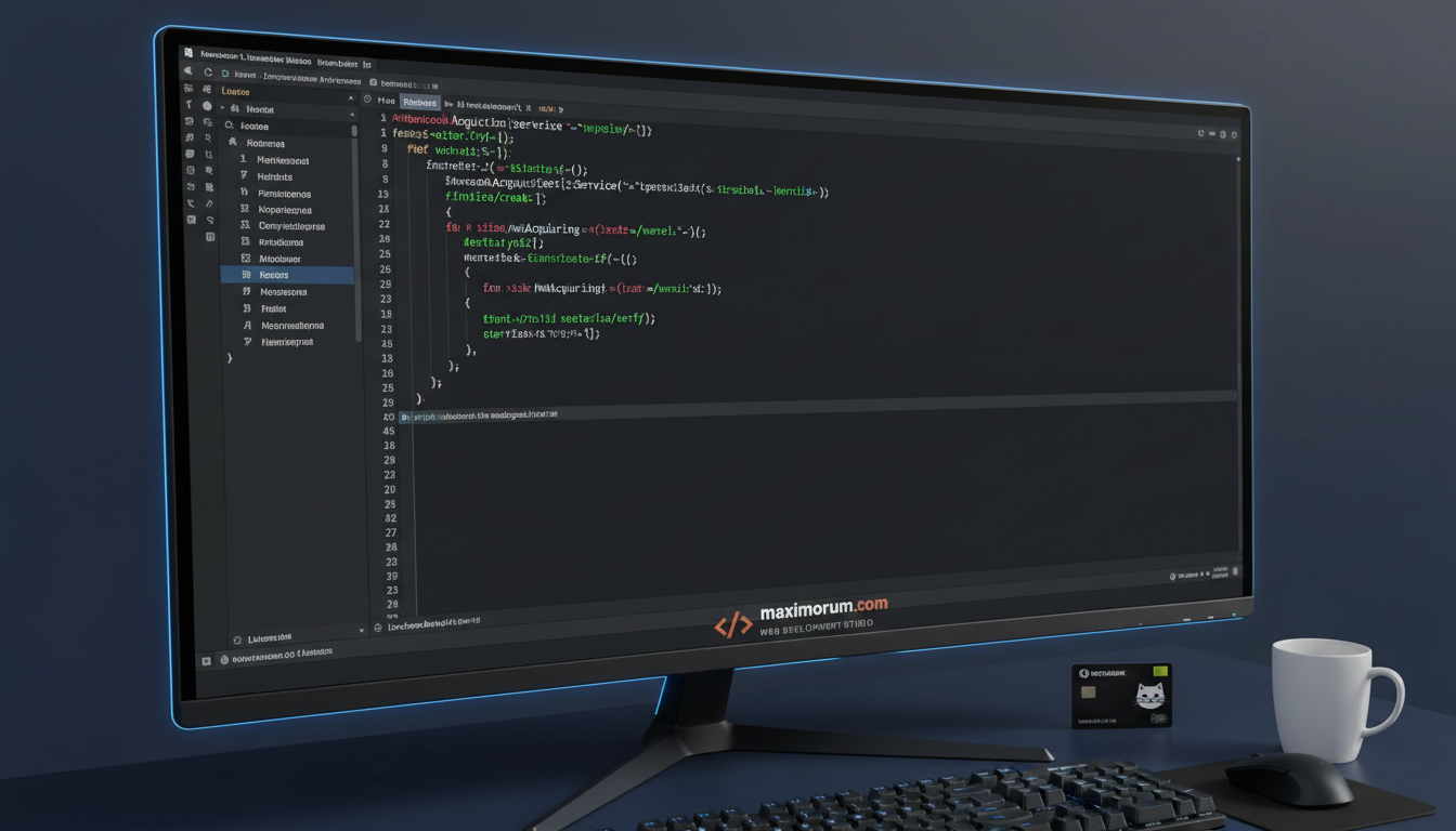 Laravel code editor showing MonobankAcquiringService integration in a professional dev office