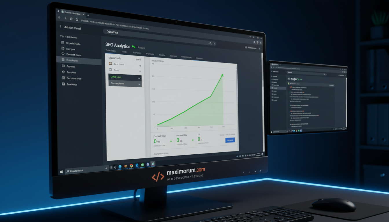 SEO для OpenCart — дашборд з аналітикою органічного трафіку та Core Web Vitals
