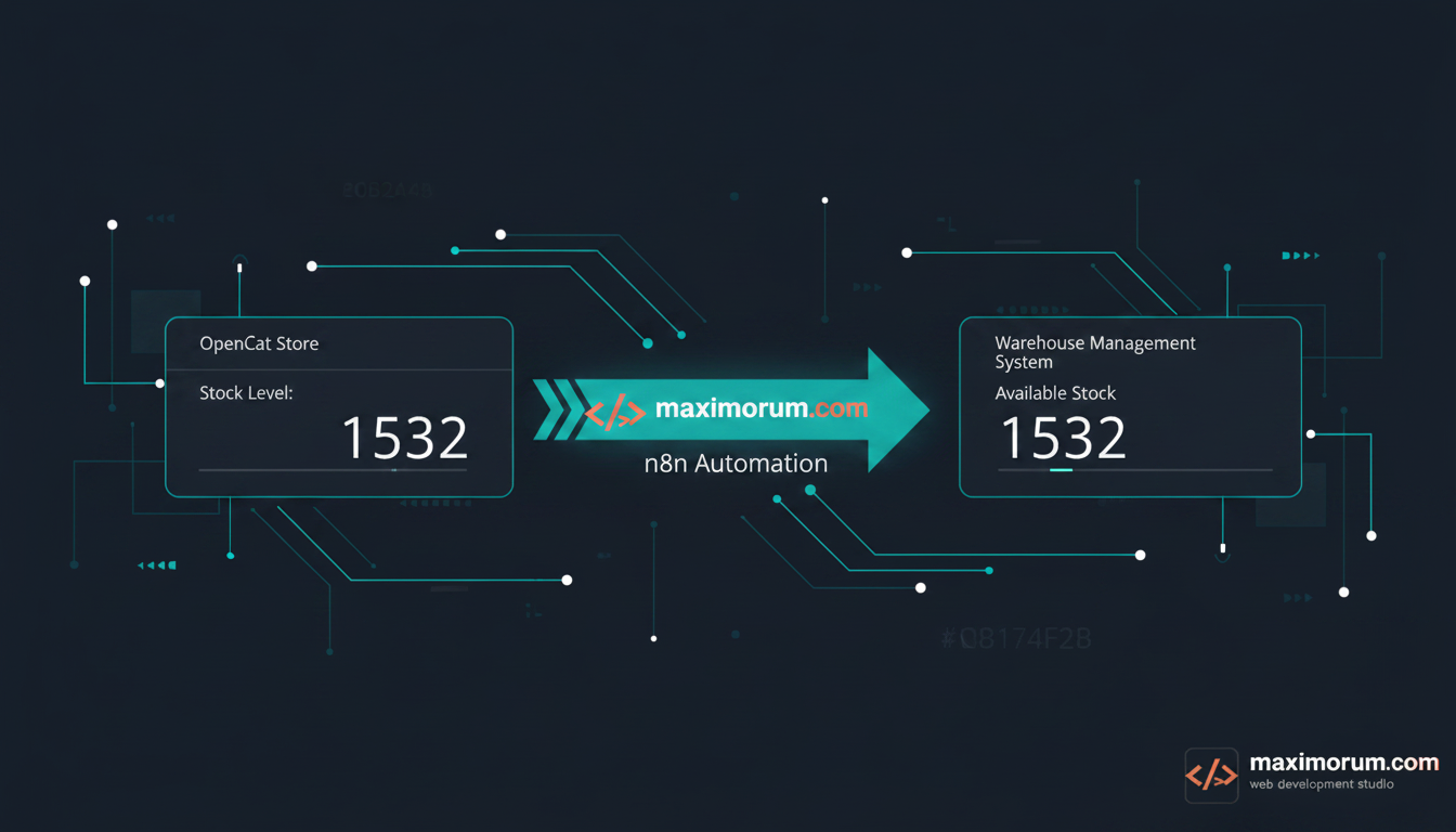 Automated inventory sync between OpenCart and your warehouse with n8n