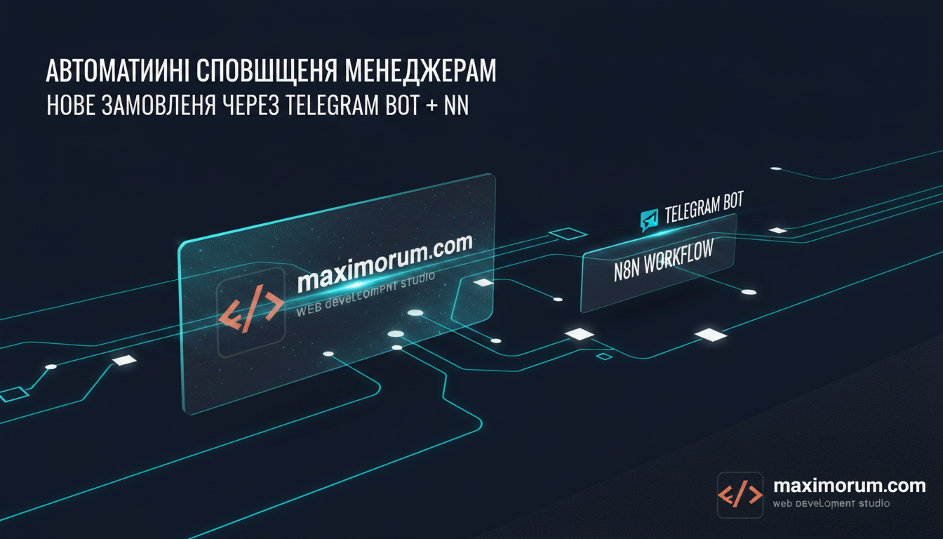 Автоматичні сповіщення менеджерам про нове замовлення: Telegram Bot + n8n