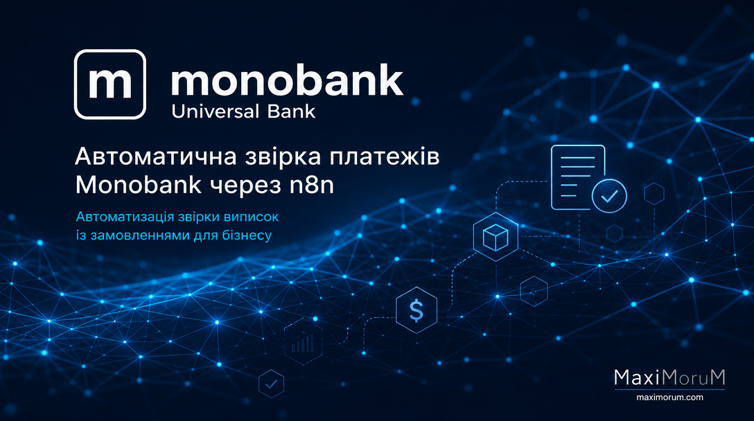 Автоматична звірка платежів Monobank через n8n: як прибрати ручну роботу бухгалтерії