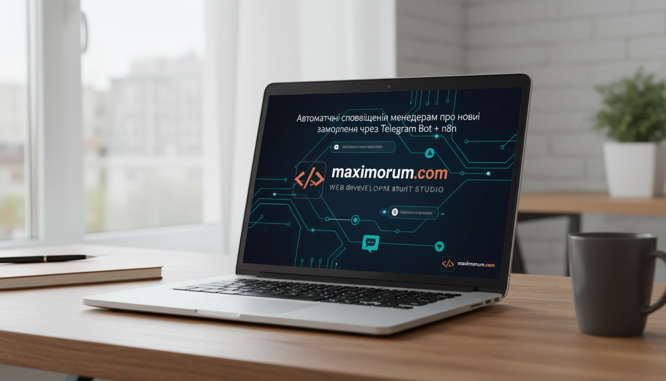 Автоматичні сповіщення менеджерам про нові замовлення: Telegram Bot + n8n