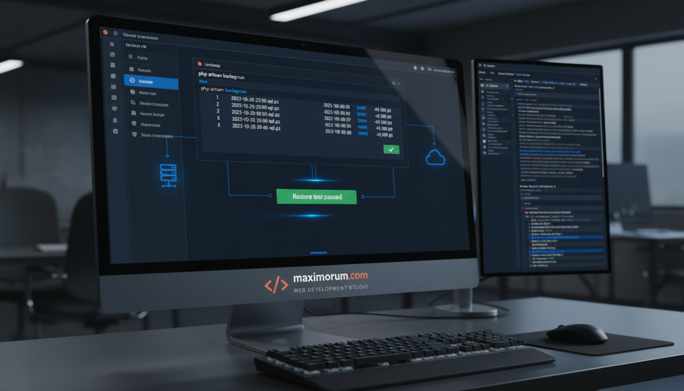 Automated database backups with restore testing for Laravel and WordPress
