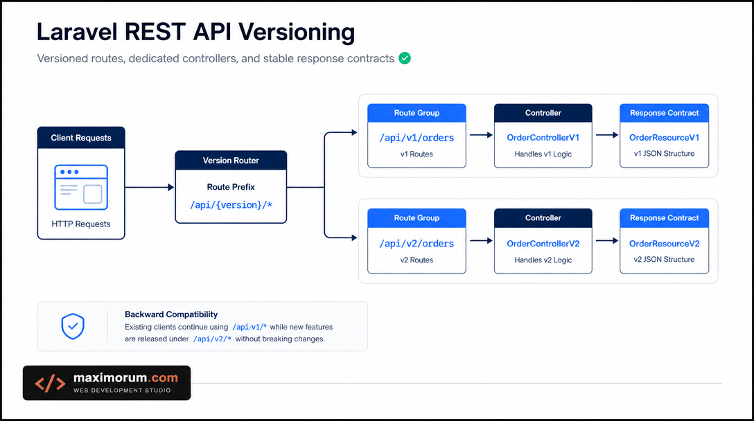 Laravel REST API design: versioning and contracts